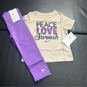 NWT Nike Leggings & Tee Set Girls Size 2T